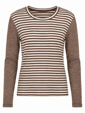 One Two Luxzuz Zegzag brun t-shirt