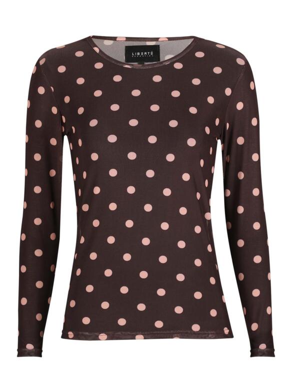 Libertè Essentiel - Libertè Essentiel Mesh plum Bluse