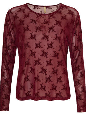 Ofelia Gitte bordeaux mesh Bluse