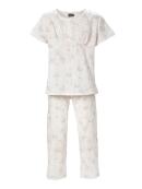 Trofé - Trofé broderet offwhite pyjamas