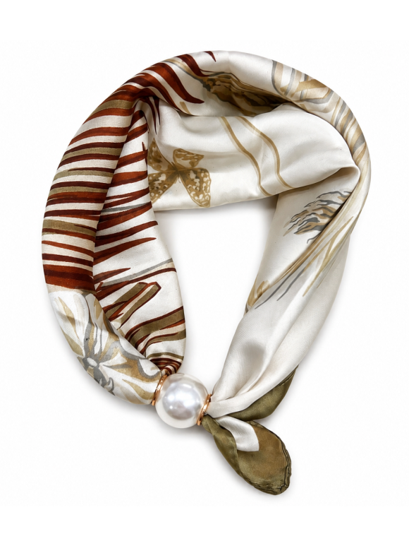 Lisbeth Merrild - Lisbeth Merrild beige stribet Tørklæde Lisbeth Merrild - Lisbeth Merrild beige stribet Tørklæde