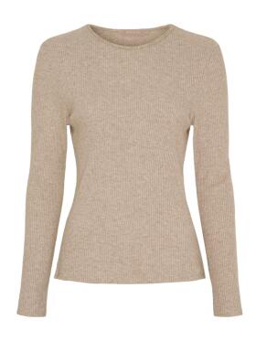 Marta Du Chateau Lunara camel strik t-shirt