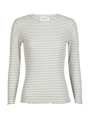 Libertè Natalia  lyseblå stribet T-Shirt