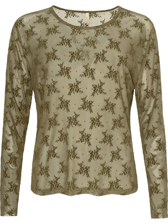 Ofelia - Ofelia Gitte mesh army Bluse Ofelia - Ofelia Gitte mesh army Bluse