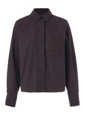 One Two Luxzuz Makiero brun skjorte