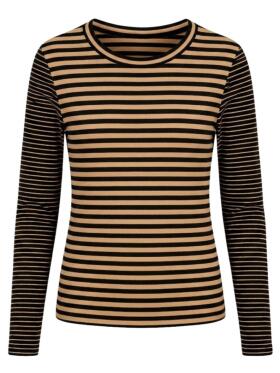 One Two Luxzuz Zegzag mocca t-shirt