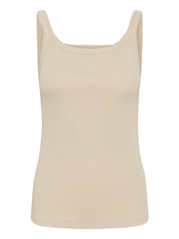 Kaffe - Kaffe Carna beige top