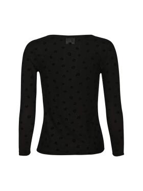 Libertè flock leo sort mesh bluse bagfra