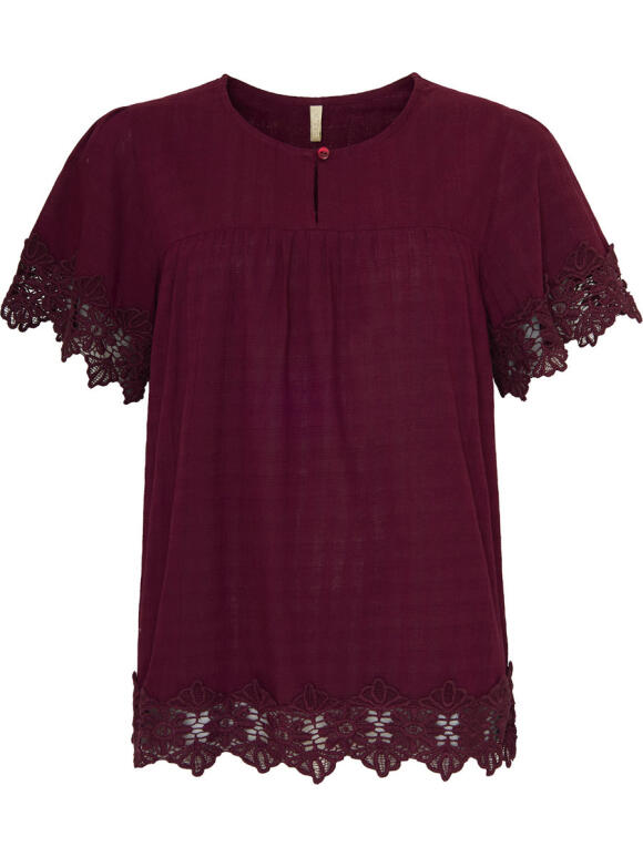 Ofelia - Ofelia Dera bordeaux Bluse