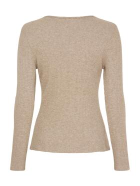 Marta Du Chateau Lunara camel strik t-shirt