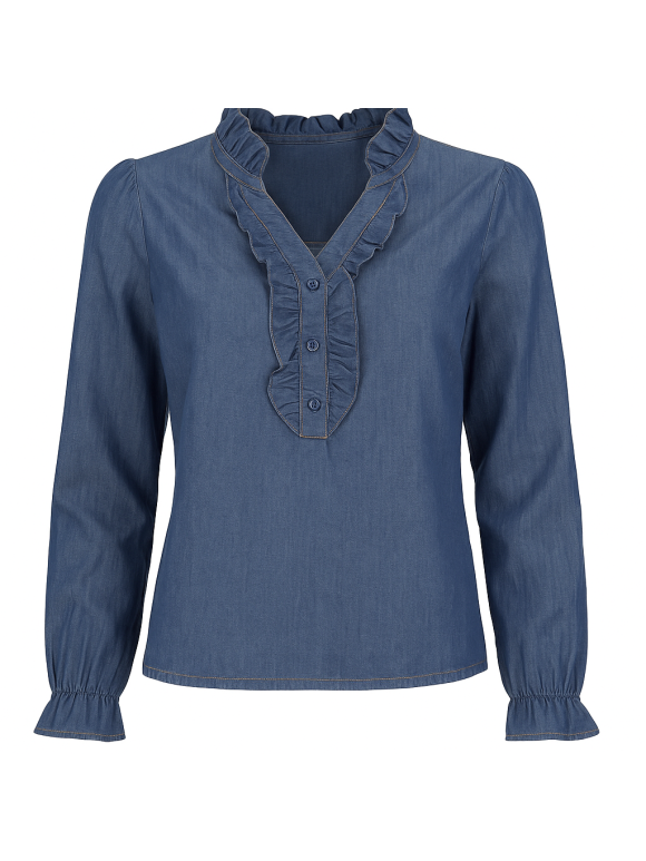 By B - Vanting By B chambre denim skjorte bluse By B - Vanting By B chambre denim skjorte bluse
