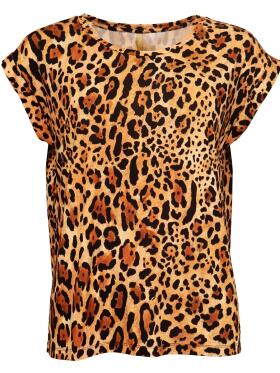 Ofelia - Ofelia Anick camel dyreprint Bluse