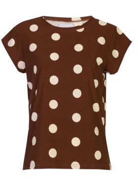 Libertè Essentiel Alma brun dot T-Shirt