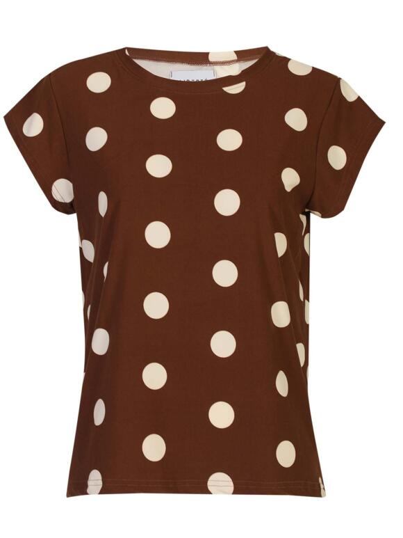 Libertè Essentiel - Libertè Essentiel Alma brun dot T-Shirt
