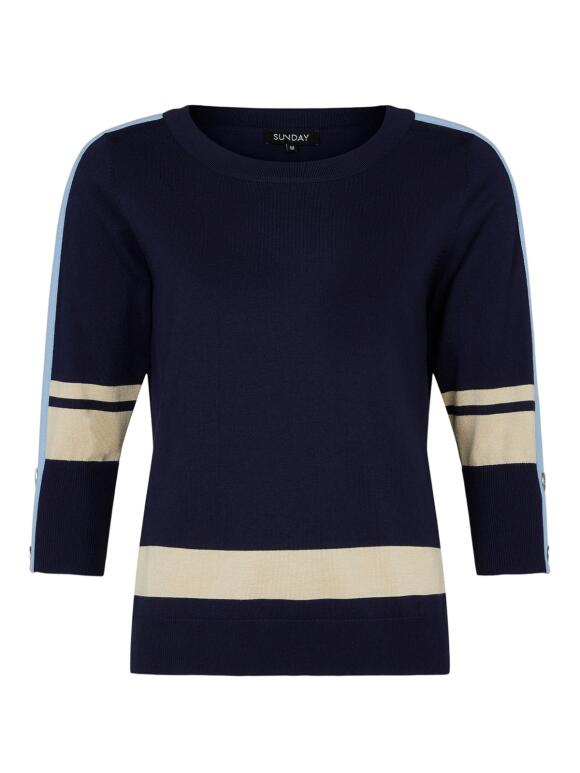 Sunday - Sunday 6920 marine blå Strik Sunday - Sunday 6920 marine blå Strik