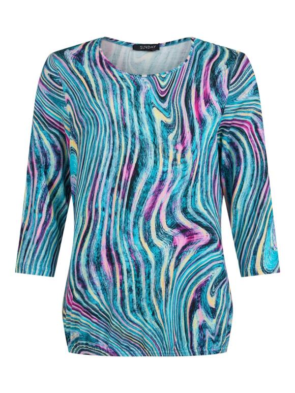 Sunday - Sunday 6303 turkis Bluse Sunday - Sunday 6303 turkis Bluse