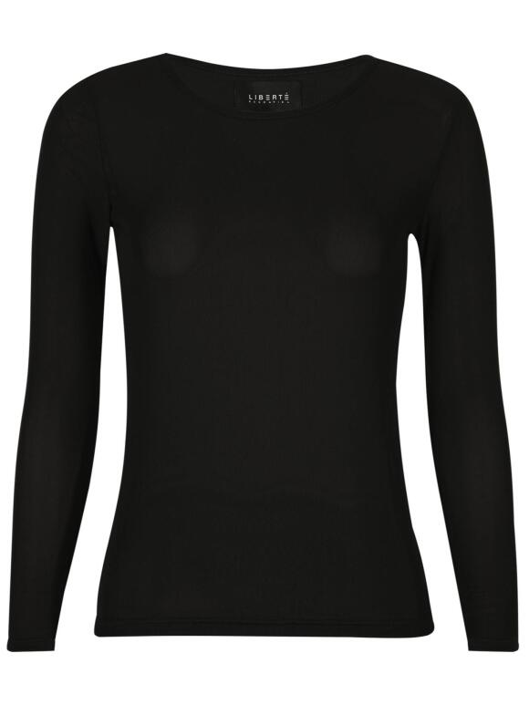 Libertè Essentiel - Libertè Essentiel sort mesh t-shirt Libertè Essentiel - Libertè Essentiel sort mesh t-shirt