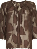 Ofelia - Ofelia Beate brun Bluse