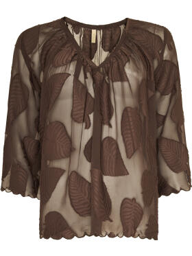 Ofelia Beate brun Bluse