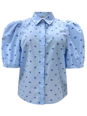 Libertè Essentiels Flora lyseblå Skjorte/bluse