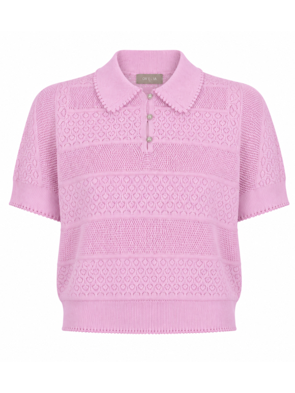 Ofelia - Ofelia Bree lyserød strik polo