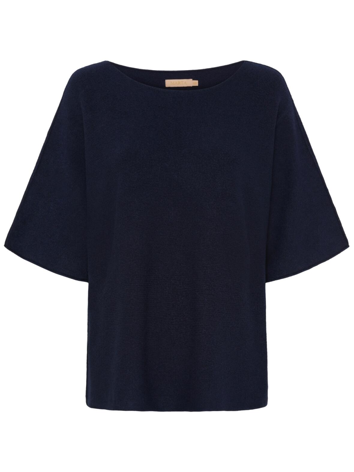 MARTA du château Strik - 5003 MdcSia Strik Bluse i Navy main image 1