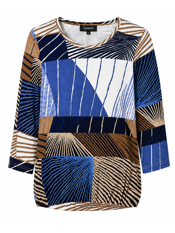 Sunday - Sunday 6424 blå Bluse Sunday - Sunday 6424 blå Bluse