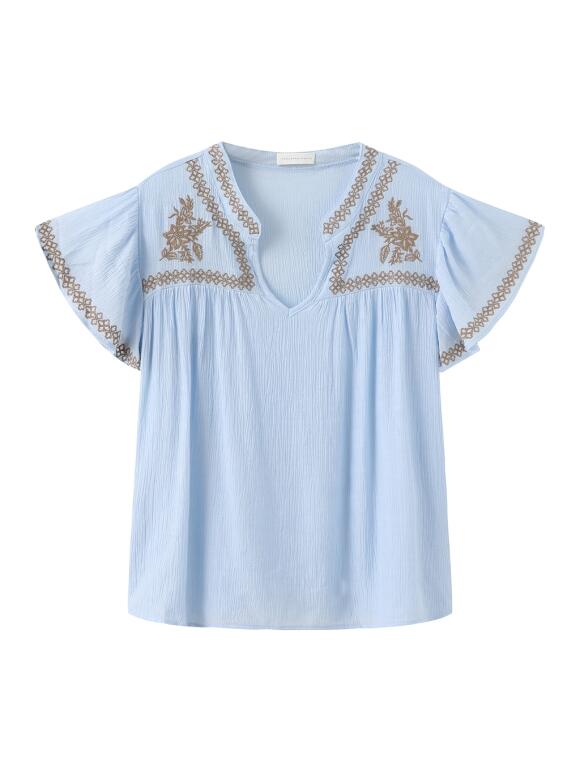 One Two Luxzuz - OT8027-2963VIKA BLÅ Bluse One Two Luxzuz - OT8027-2963VIKA BLÅ Bluse