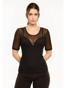 Libertè Essentiel sort mesh T-Shirt
