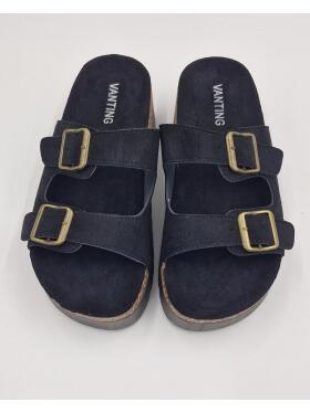 Vanting 0580A sort bio sandal