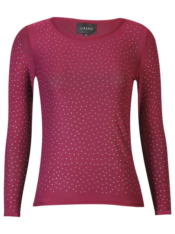 Libertè Essentiel - Libertè Sparkle bordeaux Bluse