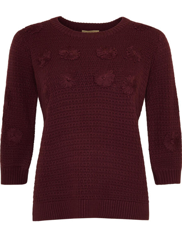 Ofelia - Ofelia Nori bordeaux strik