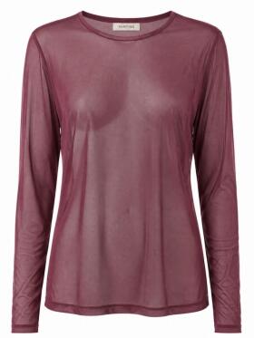 Vanting 9927 bordeaux mesh bluse