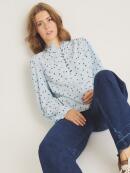 One Two Luxzuz Flow Blue Fog Skjorte/bluse på kvindelig model
