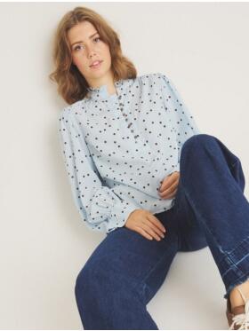 One Two Luxzuz Flow Blue Fog Skjorte/bluse på kvindelig model