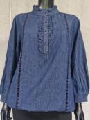 Vanting - Vanting 9681 chambre denim Skjorte bluse