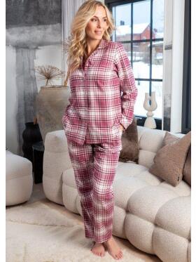 Trofè 64228 mørk rosa ternet Pyjamas