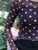 Libertè Essentiel - Libertè Essentiel Mesh plum Bluse