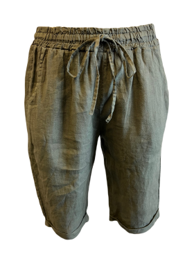 Marc Lauge - Marc Lauge army grønne hør shorts