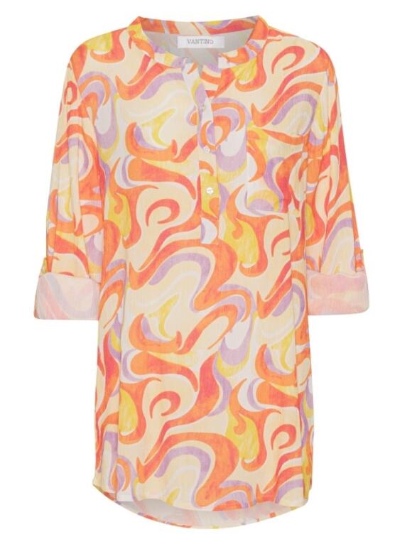 Vanting - Vanting 9182 orange skjorte/bluse Vanting - Vanting 9182 orange skjorte/bluse